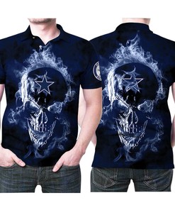 Dallas Cowboys Logo Fire Skull Best Nfl Team 3D Printed Gift For Dallas Cowboys Fan Polo Shirt