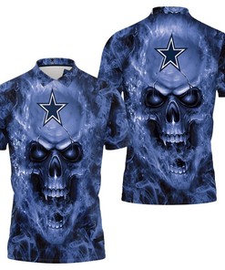 Dallas Cowboys Nfl Fans Skull Polo Shirt