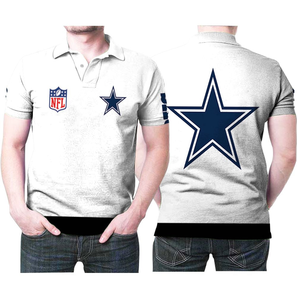 Dallas Cowboys Nfl Logo Stars On The Back 3D Printed Gift For Dallas Cowboys Fan Polo Shirt