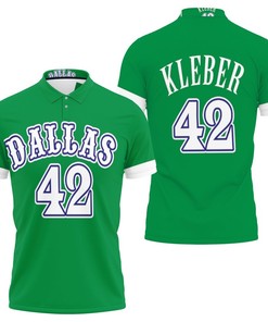 Dallas Mavericks Maxi Kleber 42 2020 Nba Green Jersey Polo Shirt
