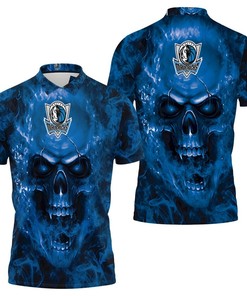 Dallas Mavericks Nba Fans Skull Polo Shirt