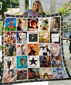 David Bowie Quilt Bedding Set Blanket Limited Quilt Bedding Set Blanket Bedroom Decor, Gifts for Family