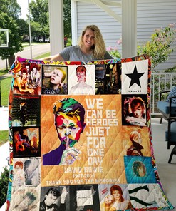 David Bowie Quilt Bedding Set with Quotes, Ideal for Home Decoration and Family Gifts