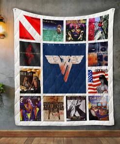 David Lee Roth Album Covers Quilt Blanket Bedding Set with Personalized Name, Perfect for Bedroom Decor and Family Gifts
