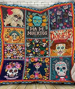 Day of the Dead Personalized Quilt Bedding Set, Great for Home Decoration and Family Gifts