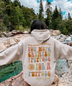 Dear Person Behind Me Christian Hoodie with Retro Aesthetic Design