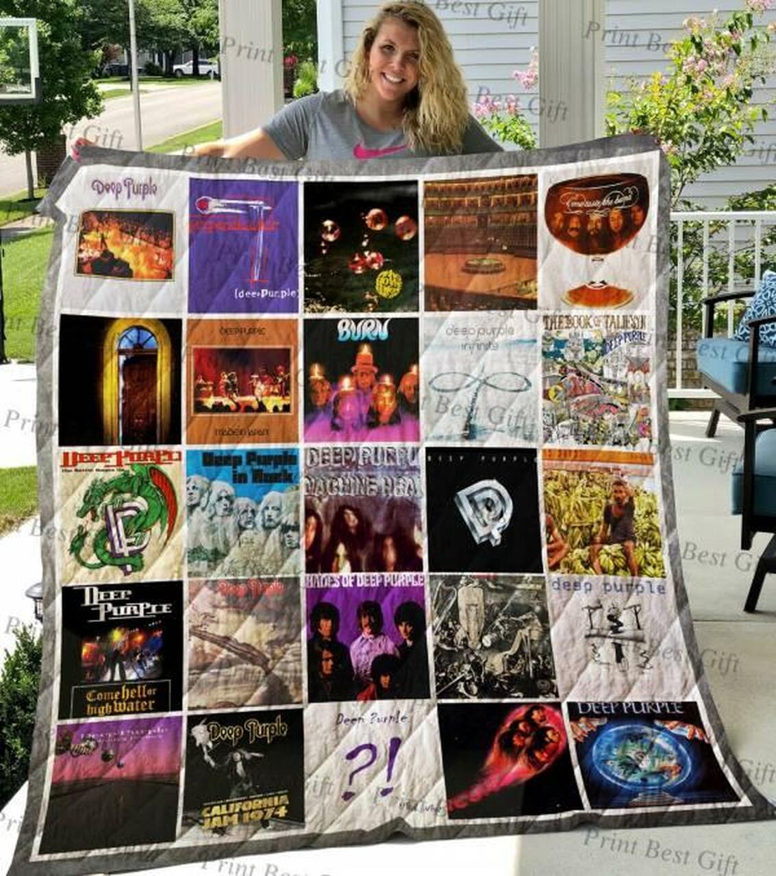 Deep Purple Quilt Bedding Set Blanket Limited Quilt Bedding Set Blanket Bedroom Decor, Gifts for Family