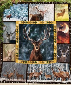 Deer Spirit Animal Quilt Bedding Set Perfect for Home Decor and Family Gifts