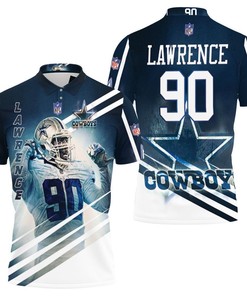 Demarcus Lawrence 90 Dallas Cowboys 3D Polo Shirt