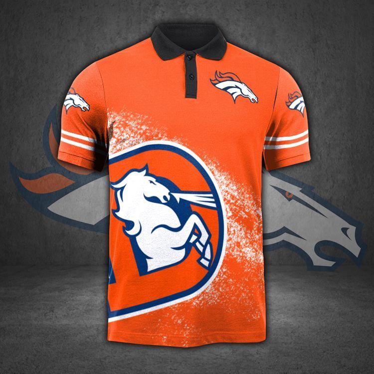 Denver Broncos 3D Polo Shirt for Fans