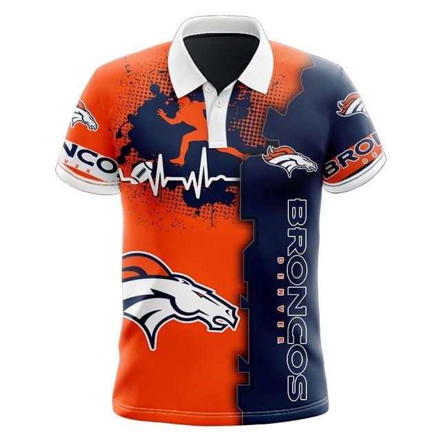 Denver Broncos Beating Curve Polo Shirt Gift for Fans