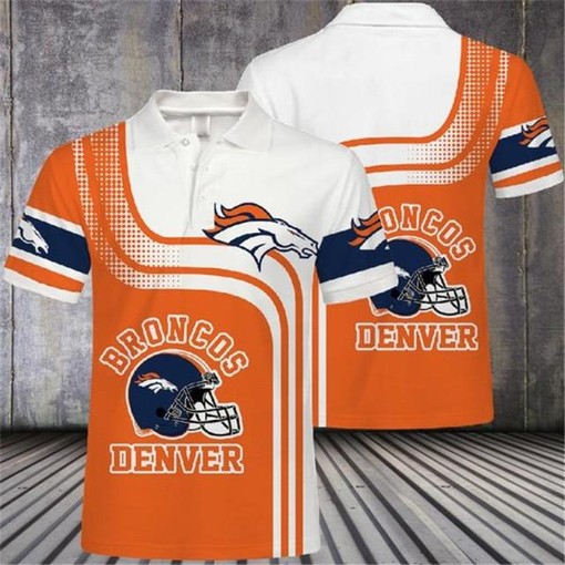Denver Broncos Casual Polo Shirt Gift for Fans