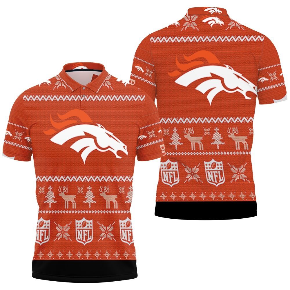Denver Broncos Christmas 3D Polo Shirt Gift for Fans