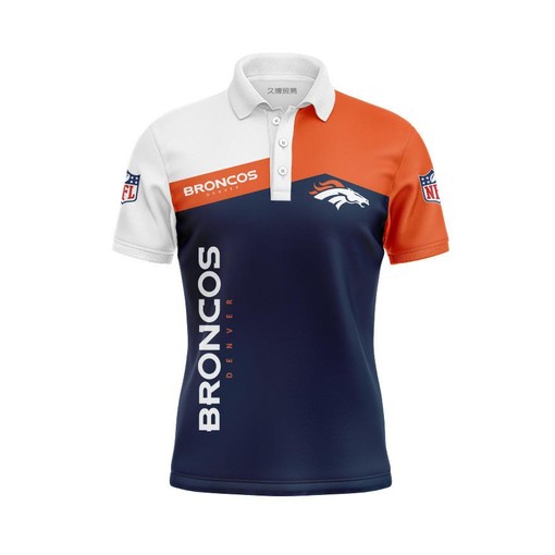 Denver Broncos Women's Button Up Polo Shirt