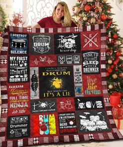 Design Your Own Drum Quilt Bedding Set - Ideal for Music Lovers
