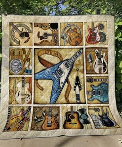 Design Your Own Guitar Quilt Bedding Set for a Personalized Bedroom Decor
