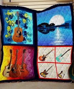 Design Your Own Guitar Style Quilt Bedding Set - Great for Bedroom Decor and Family Gifts