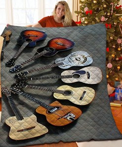 Design Your Own Personalized Guitar Quilt Bedding Set for Bedroom Decor