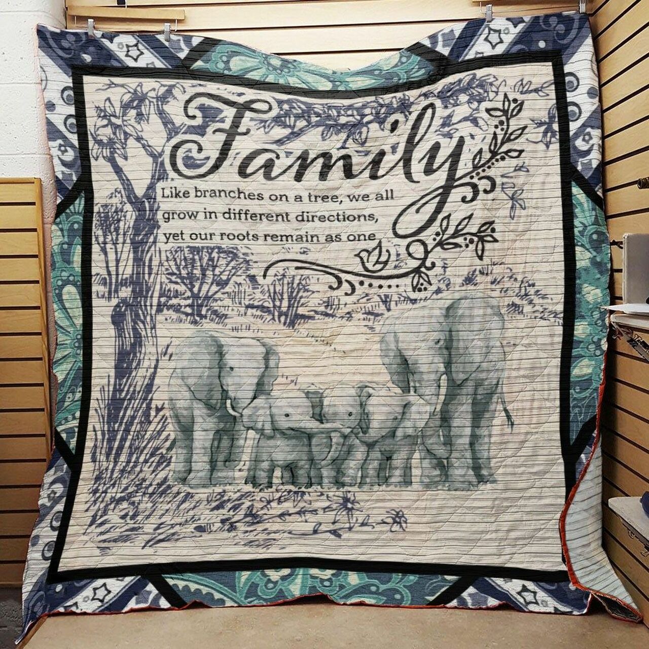 Design Your Personalized Elephant Quilt Bedding Set for Bedroom Decor and Gifts for Family