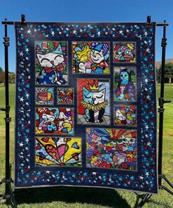 Design a Custom Cat Quilt Bedding Set for a Personalized Bedroom and Family Gift