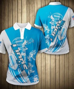 Detroit Lions Casual 3D Polo Shirt