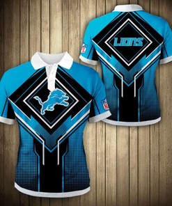 Detroit Lions Square Lattice Polo Shirt