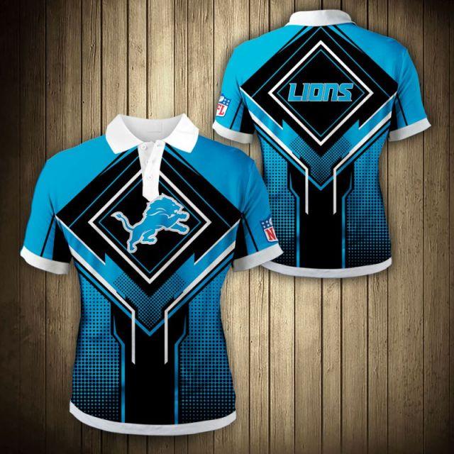 Detroit Lions Square Lattice Polo Shirt