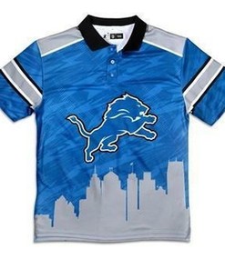 Detroit Lions Thematic Polyester Polo Shirt 3D All Over Print Shirt3856
