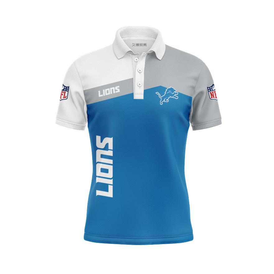 Detroit Lions Women's Button Up Polo Shirt