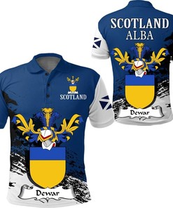 Dewar Scottish Family Crest Scotland Special Polo Shirt - Golf Shirt