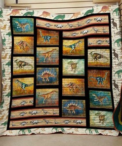 Dinosaur Quilt Bedding Set Bedroom Decor, Gifts for Family