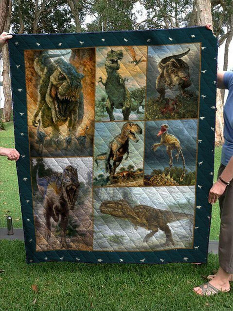Dinosaur Quilt Bedding Set Bedroom Decor for Family