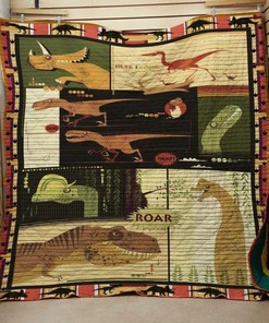 Dinosaur Roar Quilt Bedding Set - Great for Bedroom Decoration and Family Gifts