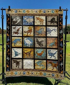 Dinosaur World Quilt Bedding Set Blanket for Kids and Dino Lovers - Gifts for Family