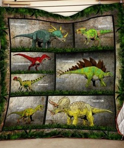 Dinosaurs Collection Quilt Bedding Set - Great for Bedroom Decor and Family Gifts