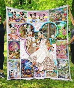 Disney Mickey Minie Mouse Quilt Bedding Set Blankets Quilt Bedding Set Bedroom Decor, Gifts for Family