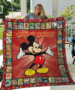 Disney Mickey Mouse Quilt Bedding Set Blanket Mickey Mouse Gift Birthday For Fan Lovers