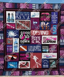 Dive Like A Girl Personalized Quilt Blanket Bedding Set - Perfect for Home Decoration and Family Gifts