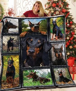 Doberman Quilt Bedding Set Bedroom Decor, Gifts for Family