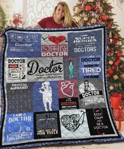 Doctor Super Heroes Without Capes Quilt Bedding Set Blanket Perfect Gift For Doctors