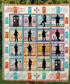 Doctor Who Tardis Personalized Quilt Blanket Bedding Set - Perfect for Home Decoration and Family Gifts