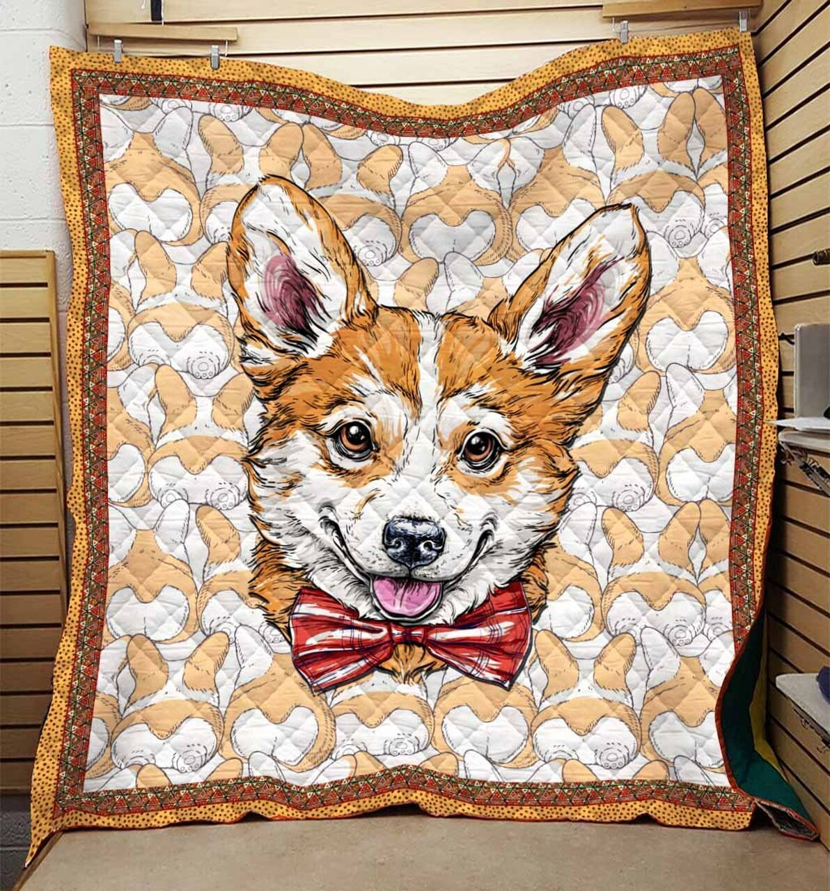 Dog Blanket Personalized Quilt Bedding Set, Perfect for Bedroom Decor and Family Gifts