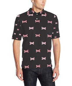 Dog Bone Pattern Print Design 04 Men Polo Shirt