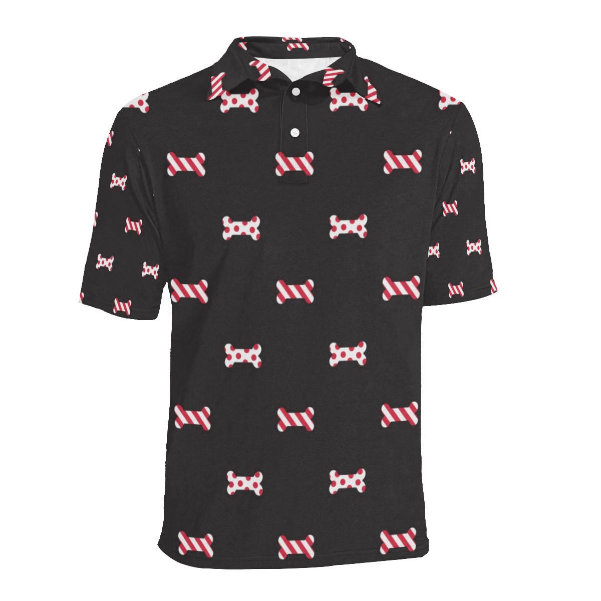 Dog Bone Pattern Print Design 04 Men Polo Shirt - Image 2