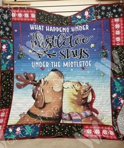 Dog and Cat Christmas Lovers Quilt Bedding Set - Personalized Gift