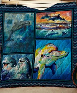 Dolphin Quilt Bedding Set Bedroom Decor for Housewarming Gifts