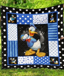 Donald Duck Funny Cartoon Fan Gift Idea Quilt Bedding Set Bedroom Decor, Gifts for Family