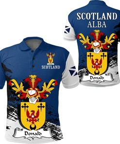 Donald Scottish Family Crest Scotland Special Polo Shirt - Golf Shirt