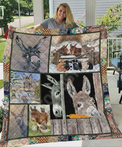 Donkey On The Coop Quilt Bedding Set Blanket Perfect Gift For Donkey Lovers