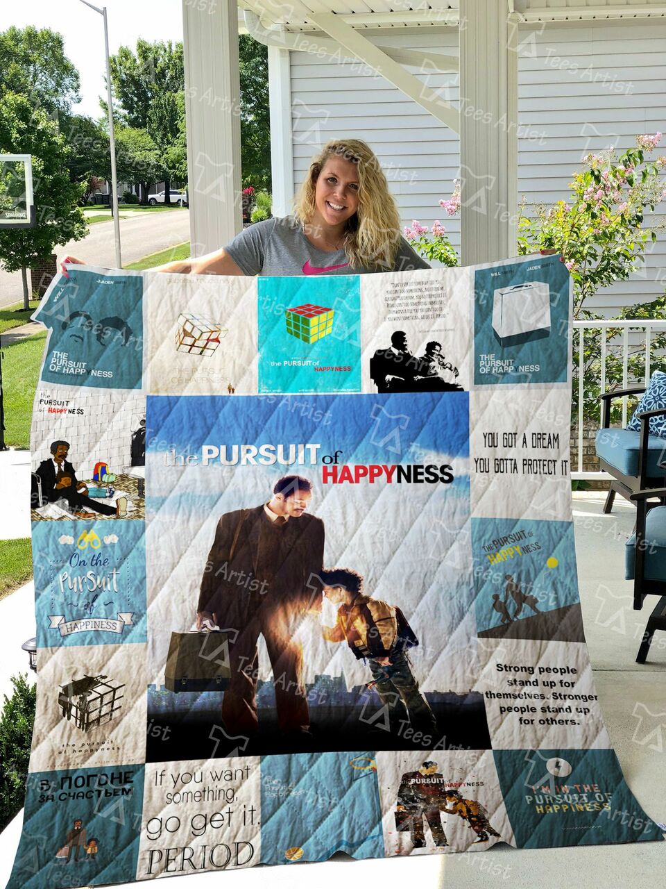 Don't Miss Out on The Pursuit of Happiness Quilt Bedding Set Blanket - Gifts for Family